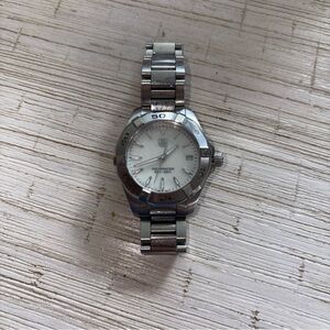 Tag Heuer women’s mother of pearl aquaracer watch stainless steel